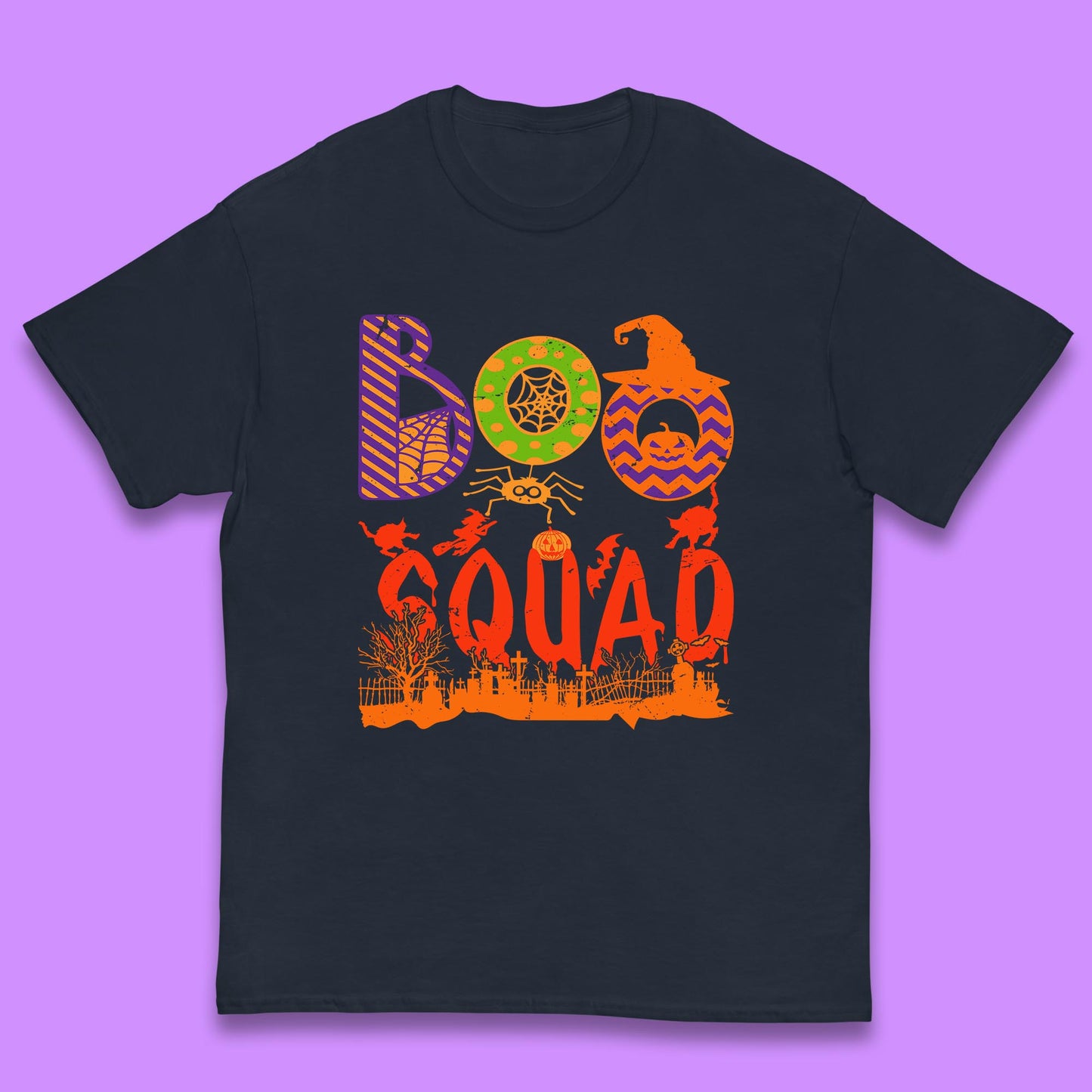 Boo Squad Halloween Matching Costume Horror Boo Crew Kids T Shirt