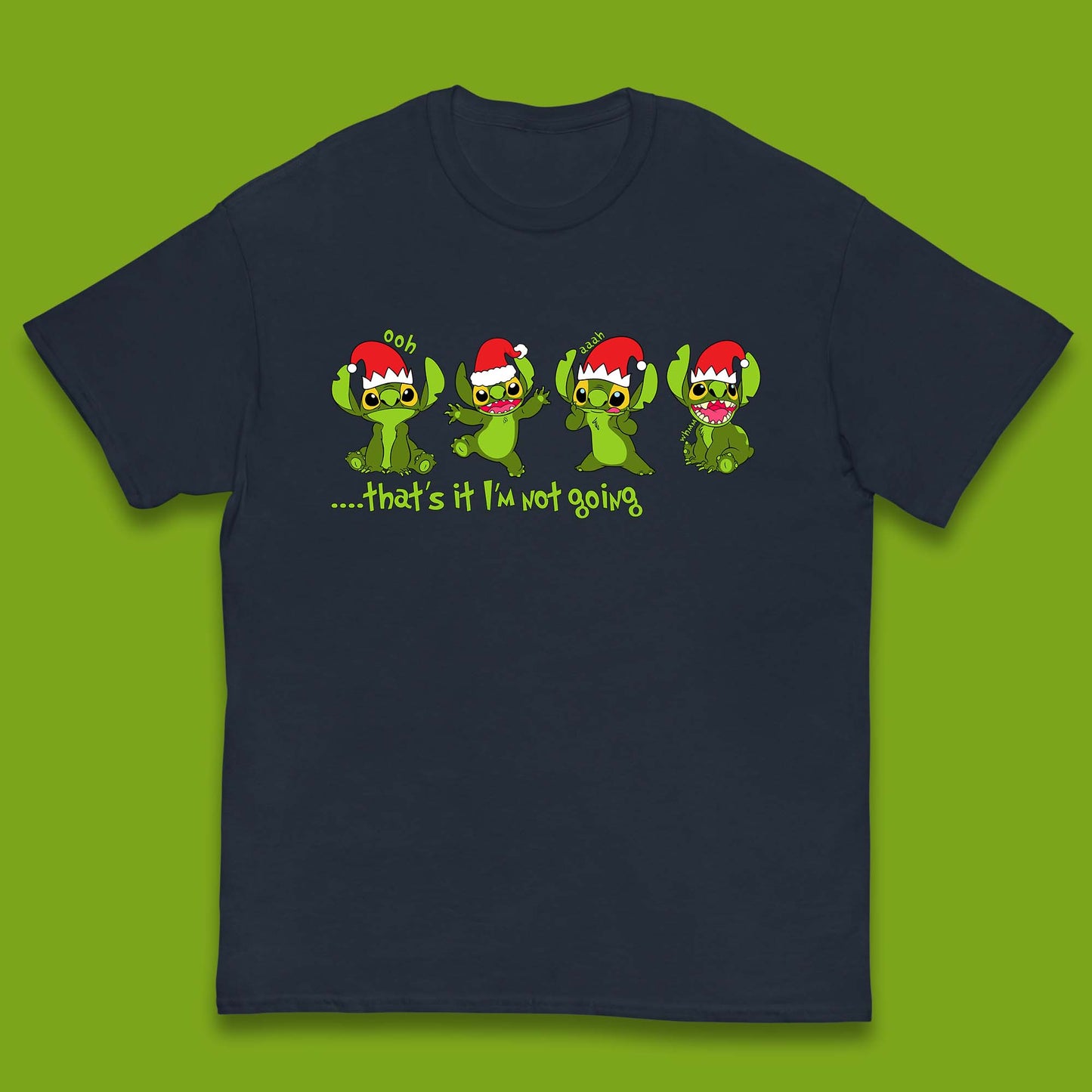 Grinch Stitch Christmas Kids T-Shirt