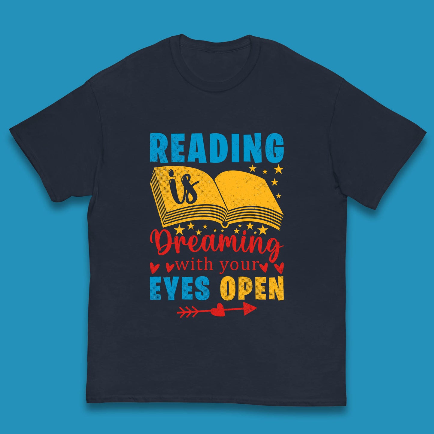 Reading Is Dreaming With Your Eyes Open Book Reading Saying Book Lover Quote Kids T Shirt