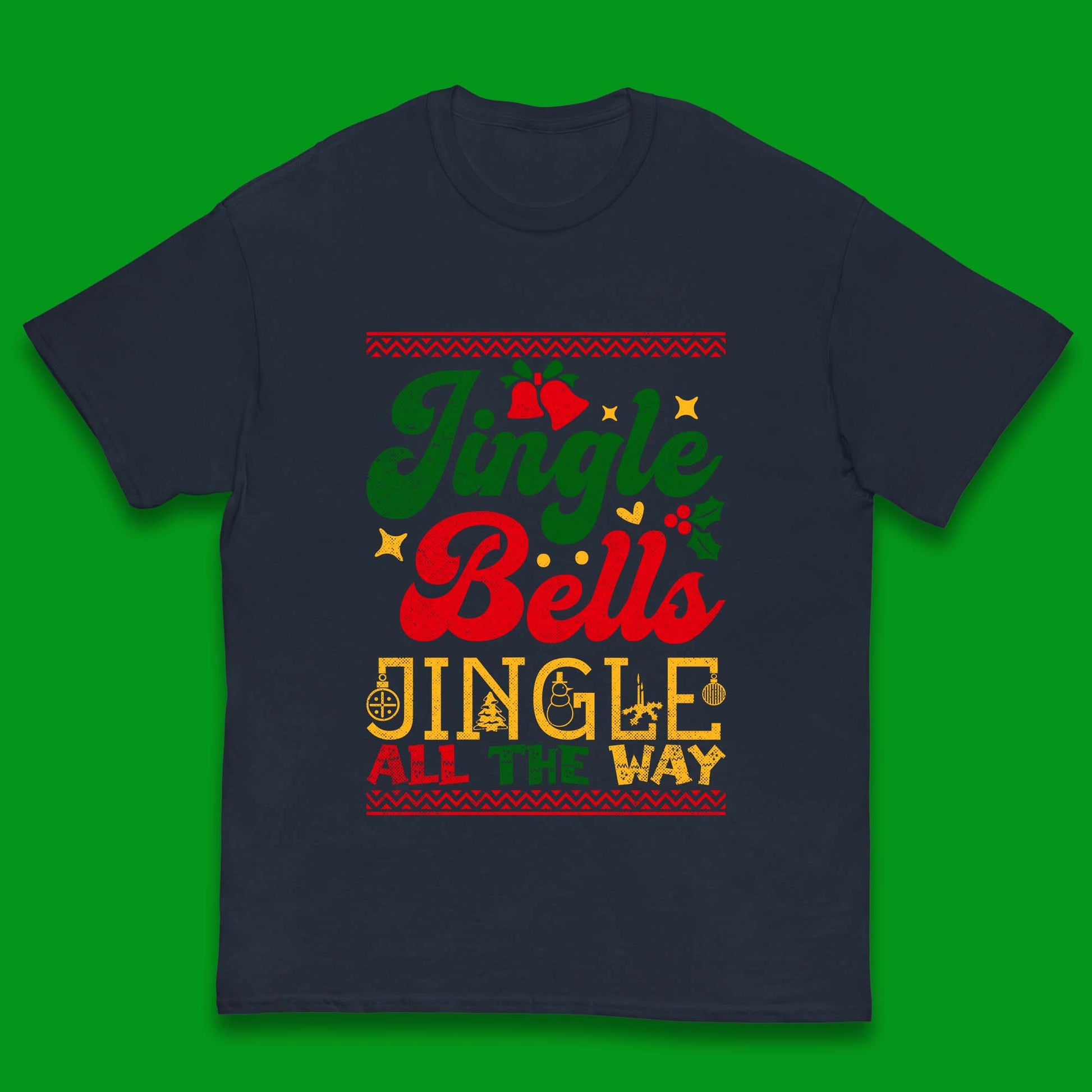 jingle bell christmas kids t shirt