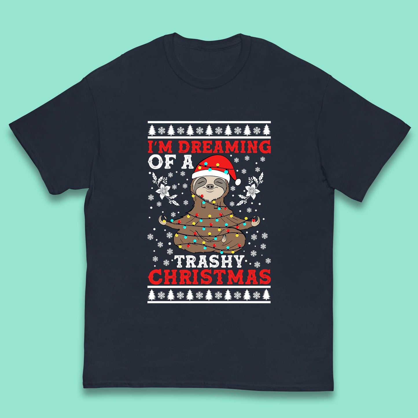 sloth christmas t shirt