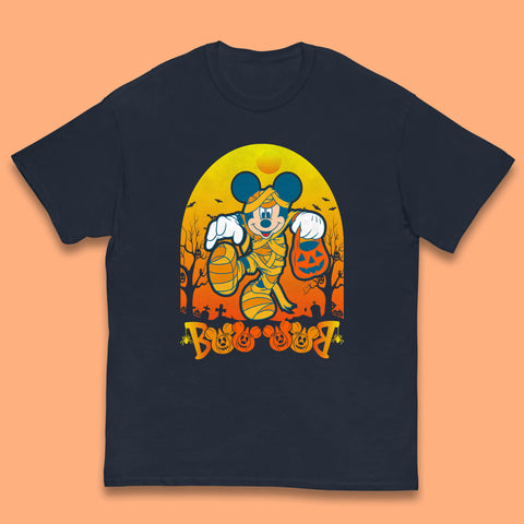 Disney Halloween Boo Mummy Mickey Mouse Horror Scary Disneyland Trip Kids T Shirt