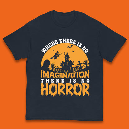 Where There Is No Imagination There Is No Horror Halloween Quote By Sir Arthur Conan Doyle Kids T Shirt