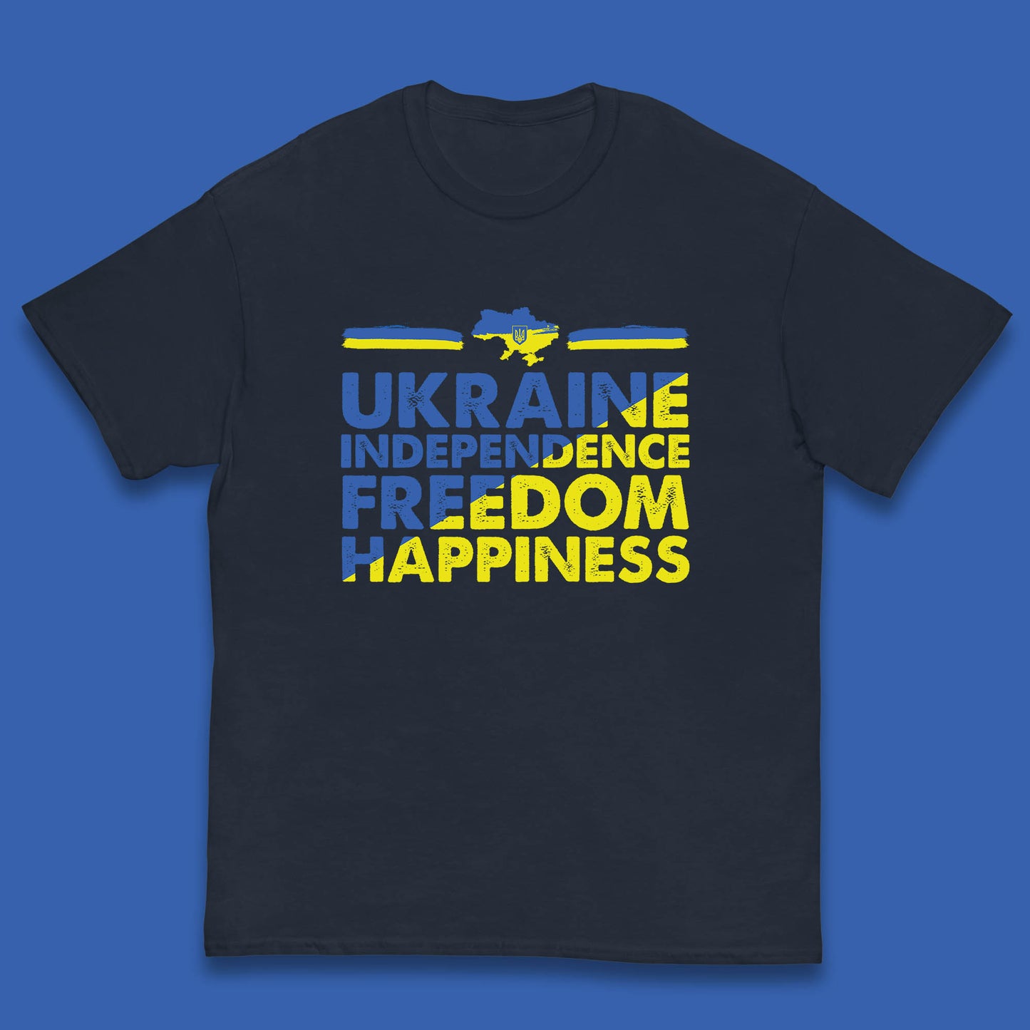 Ukraine Independence Freedom Happiness Proud Ukrainian Patriotic 24 August Independence Day Kids T Shirt