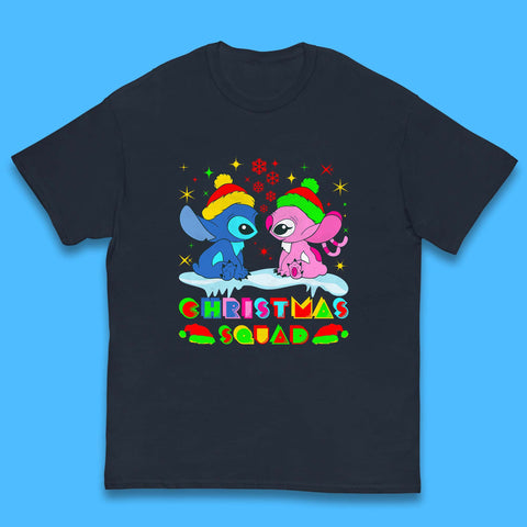 Christmas Squad Disney Christmas Stitch And Angel Xmas Lilo & Stitch Kids T Shirt