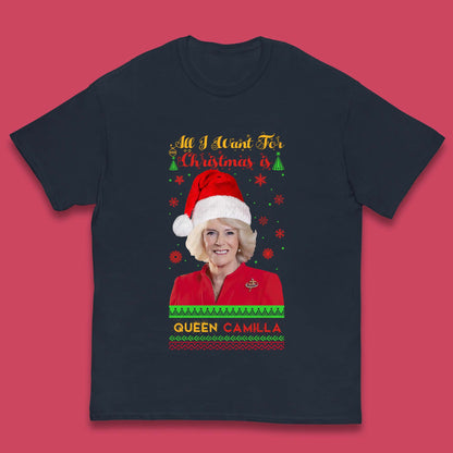 Queen Camilla Christmas Kids T-Shirt