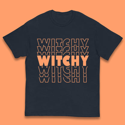 Witchy Halloween Witches Spooky Witch Vibes Witchy Aesthetic Halloween Party Kids T Shirt
