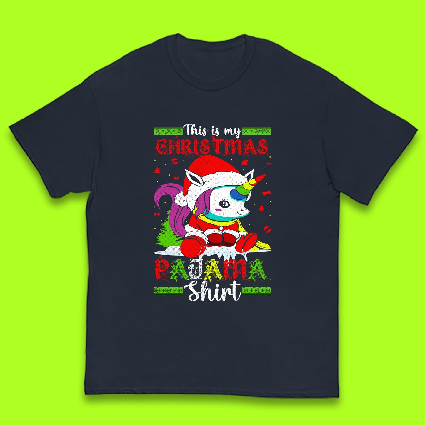 christmas unicorn santa costume t shirt