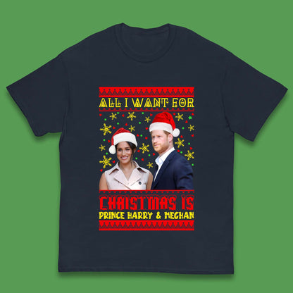 Prince Harry & Meghan Christmas Kids T-Shirt