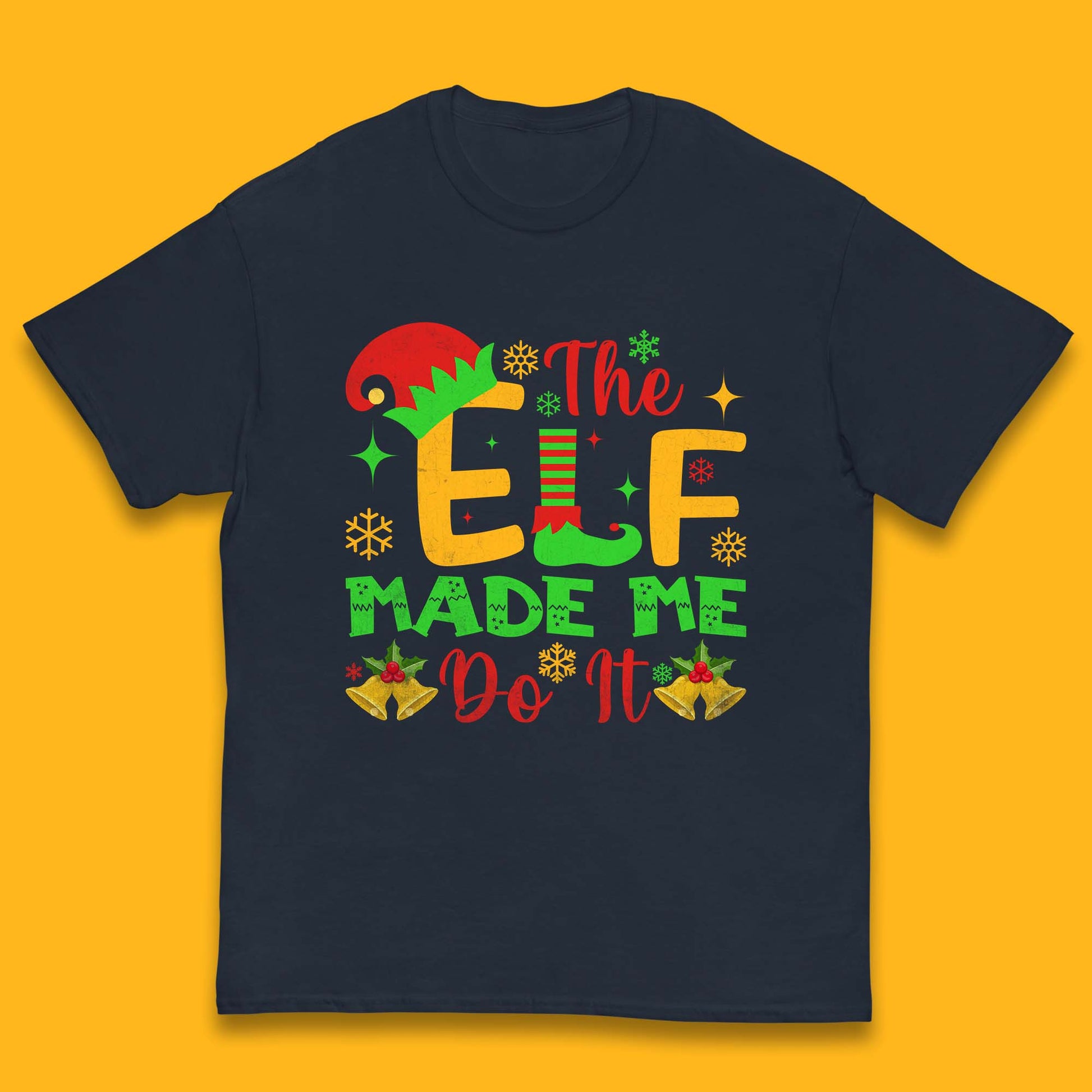 the elf made me do it christmas t shirt