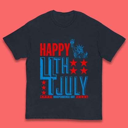 Happy 4th Of July Independence Day Statue Of Liberty Patriotic Celebration Kids T Shirt