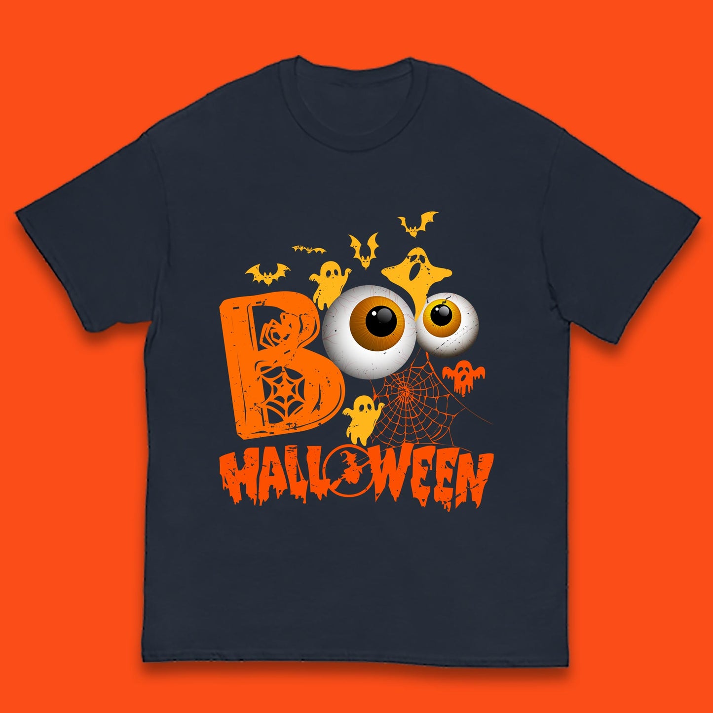 Halloween Spooky Boo Eye Balls Funny Halloween Boo Ghost Spooky Season Kids T Shirt