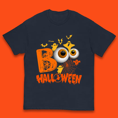 Halloween Spooky Boo Eye Balls Funny Halloween Boo Ghost Spooky Season Kids T Shirt
