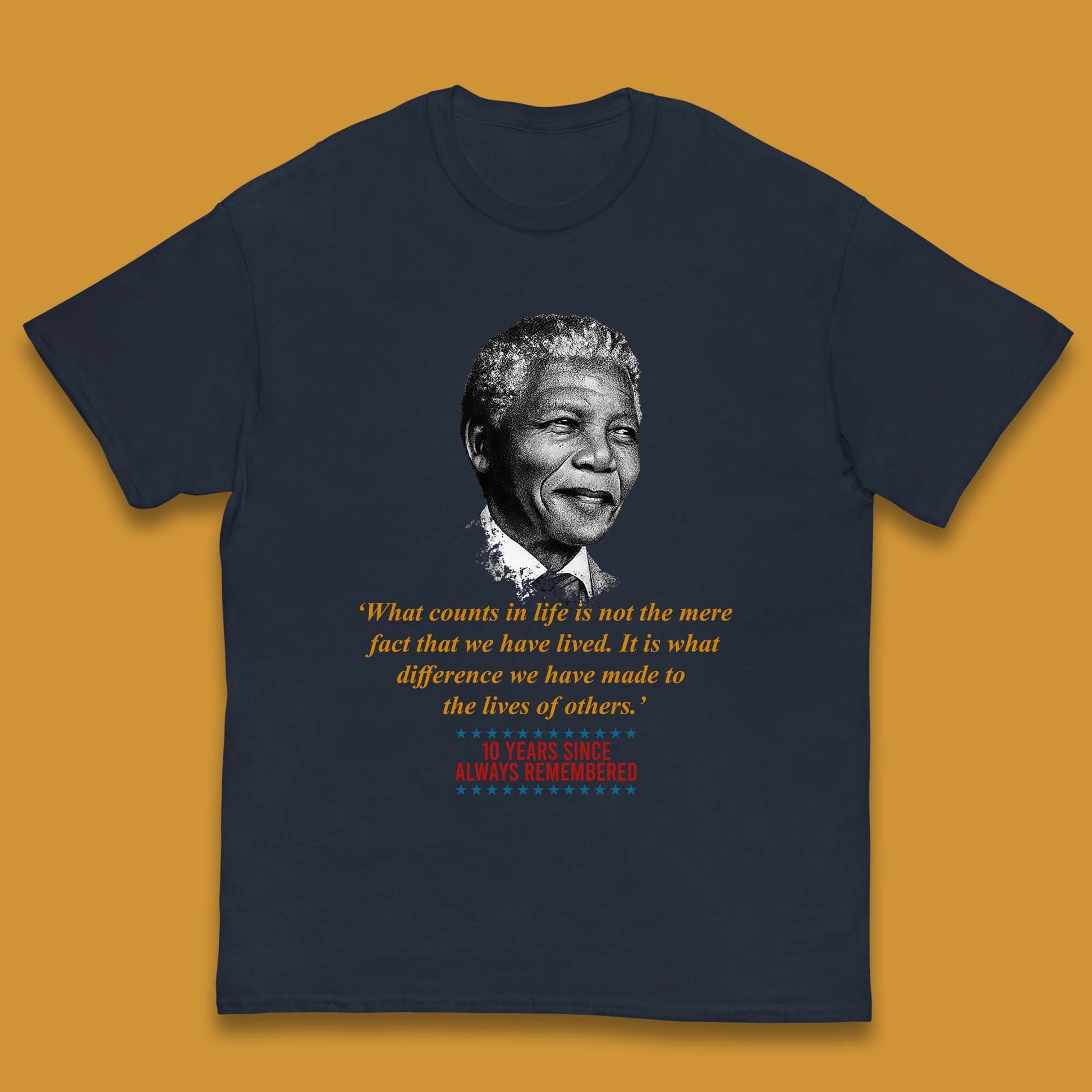 10 Years Since Always Remember Nelson Mandela Kids T Shirt