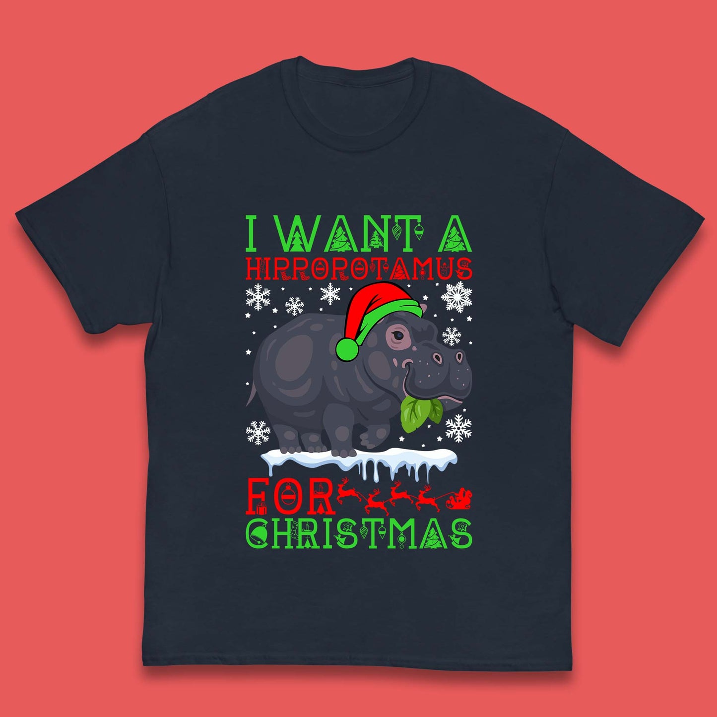 I Want A Hippopotamus For Christmas Kids T-Shirt