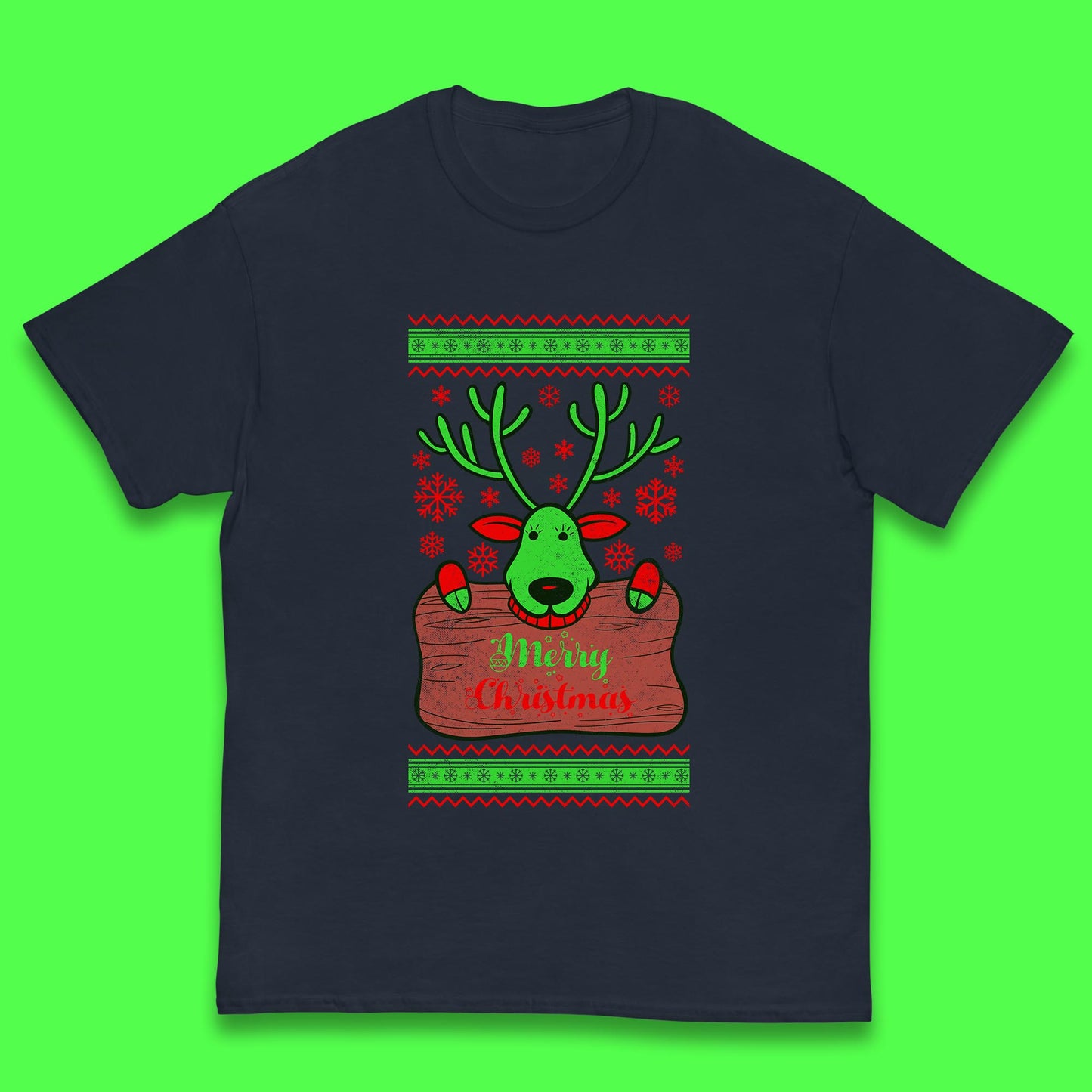 merry christmas reindeer tee
