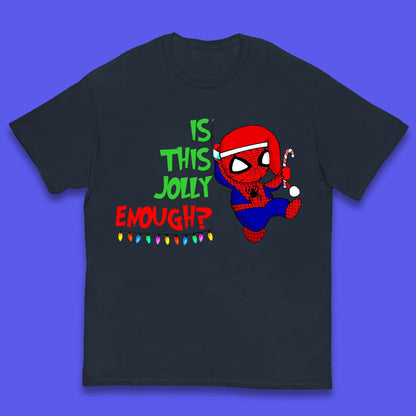 Jolly Enough Spiderman Christmas Kids T-Shirt