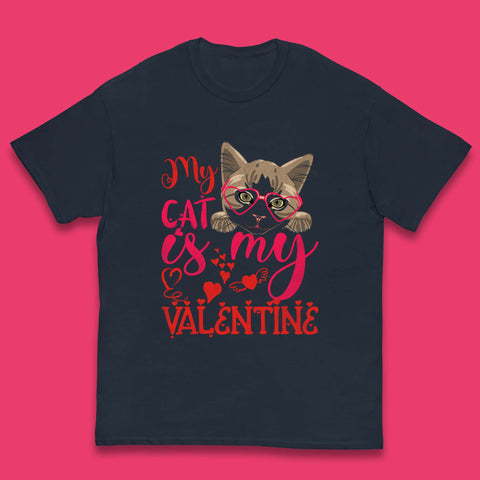 My Cat Is My Valentine Kids T-Shirt