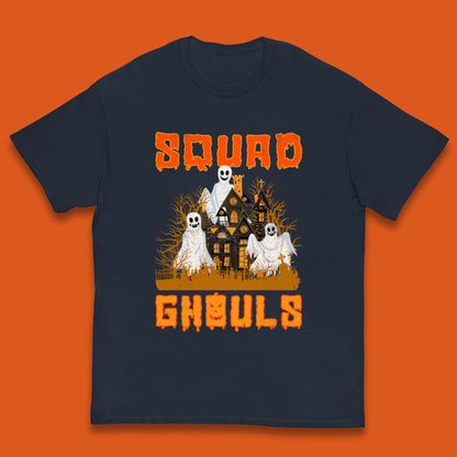 Squad Ghouls Halloween Boo Ghost Horror Scary Haunted House Kids T Shirt