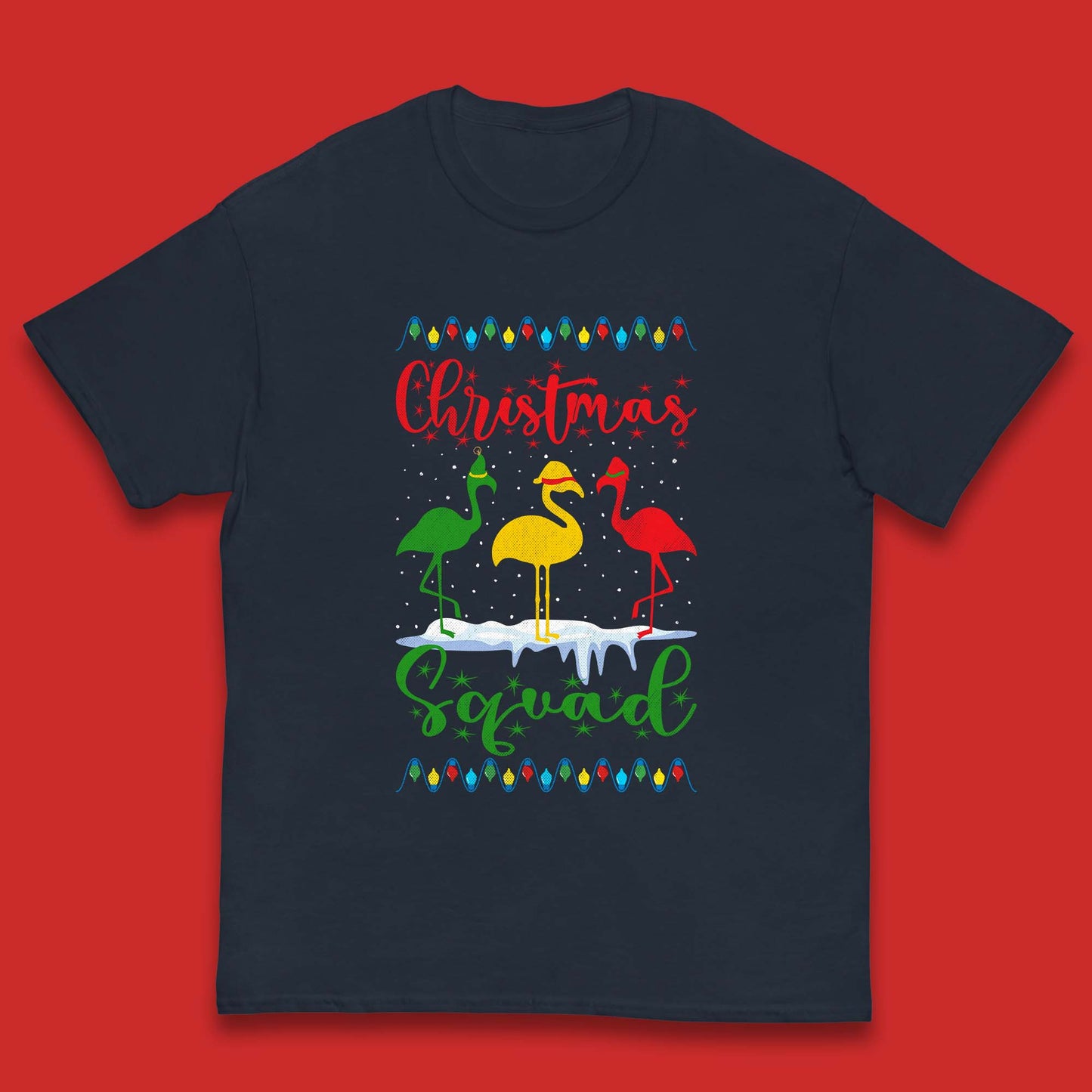 flamingos christmas t shirt