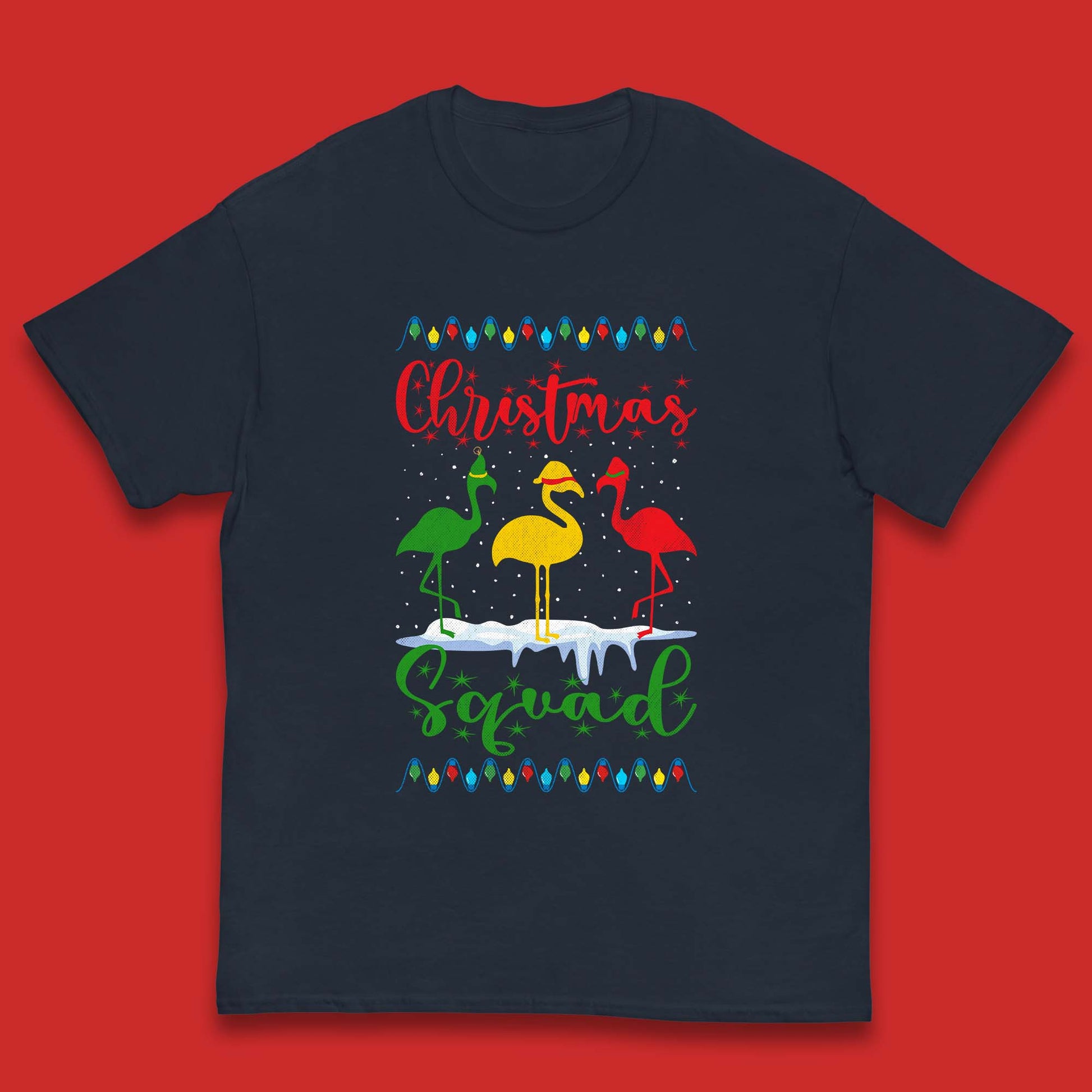 flamingos christmas t shirt
