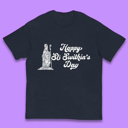 Happy St. Swithin's Day Swithun Weather Folklore Saint Swithun's Day Kids T Shirt