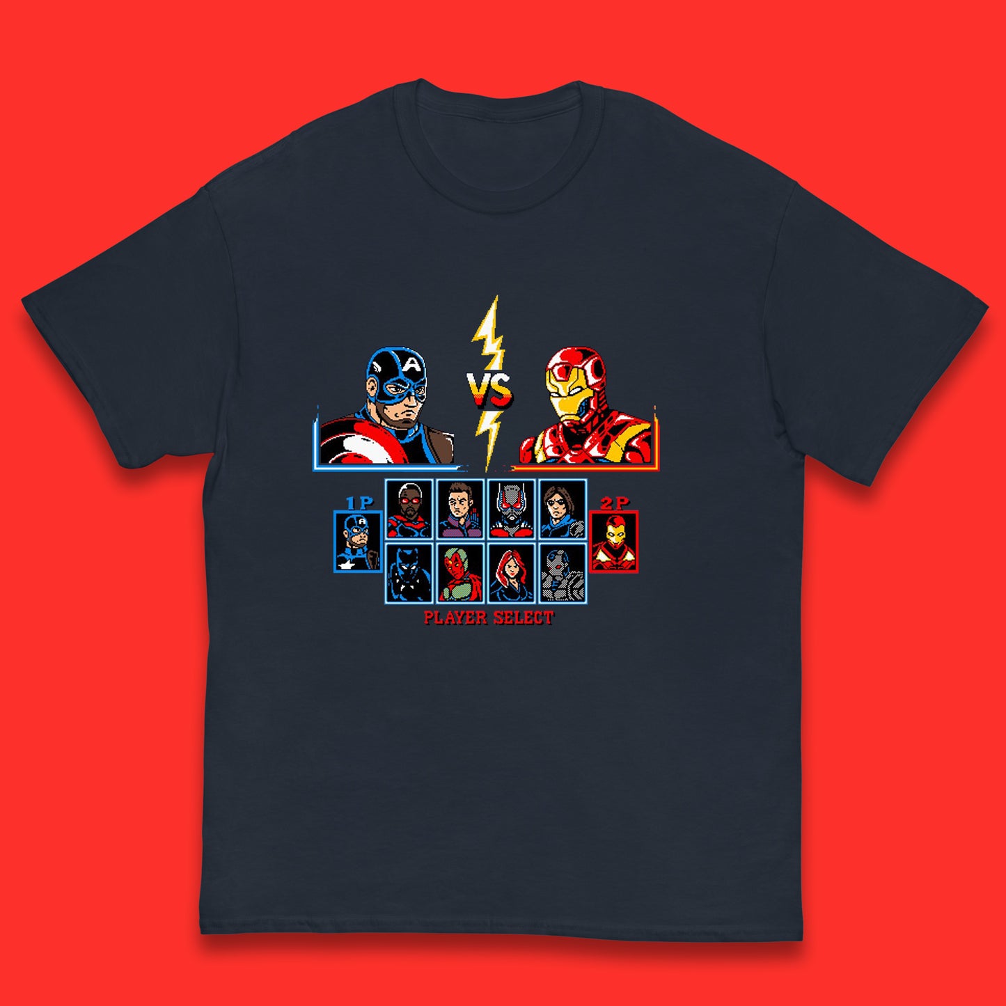 Captain America VS Iron Man Marvel Avengers Superheros Movie Character Panther Widow Thor Kids T Shirt