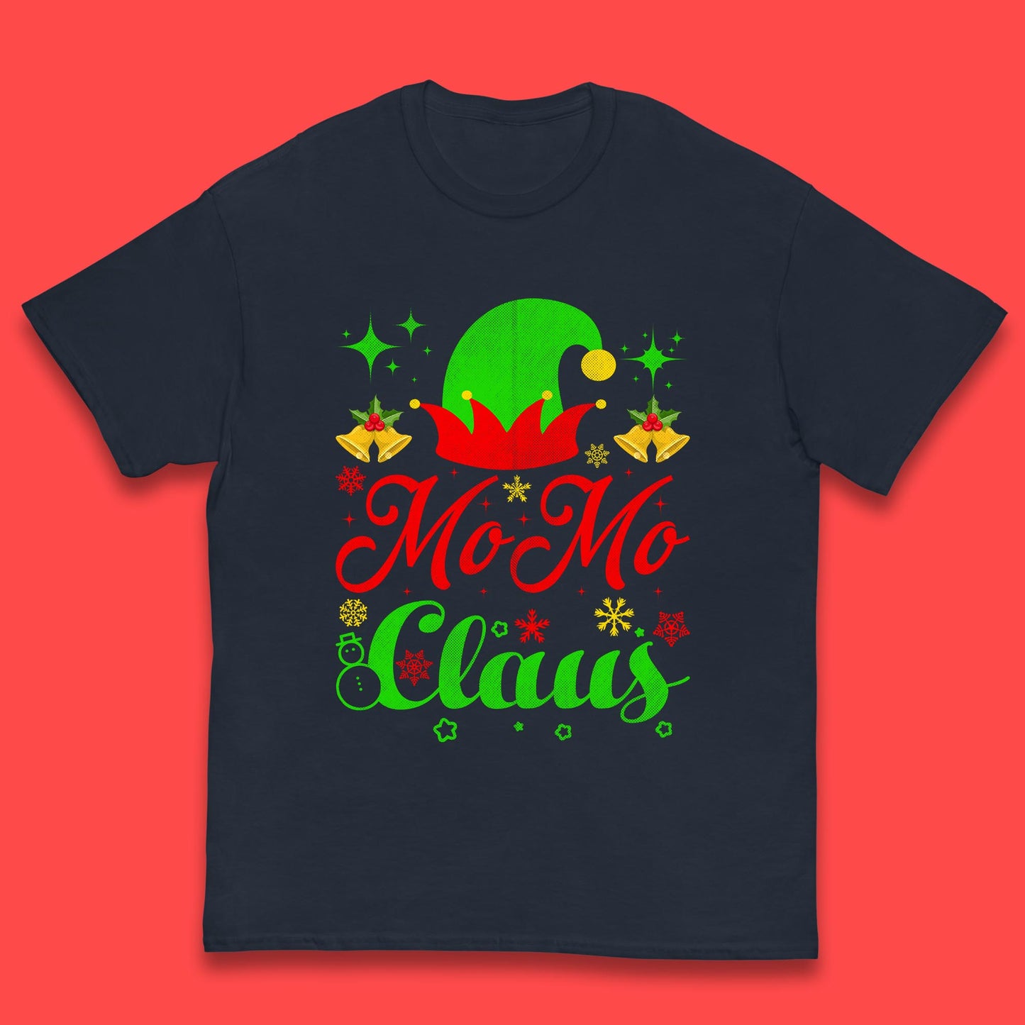 christmas momo claus elf hat t shirt