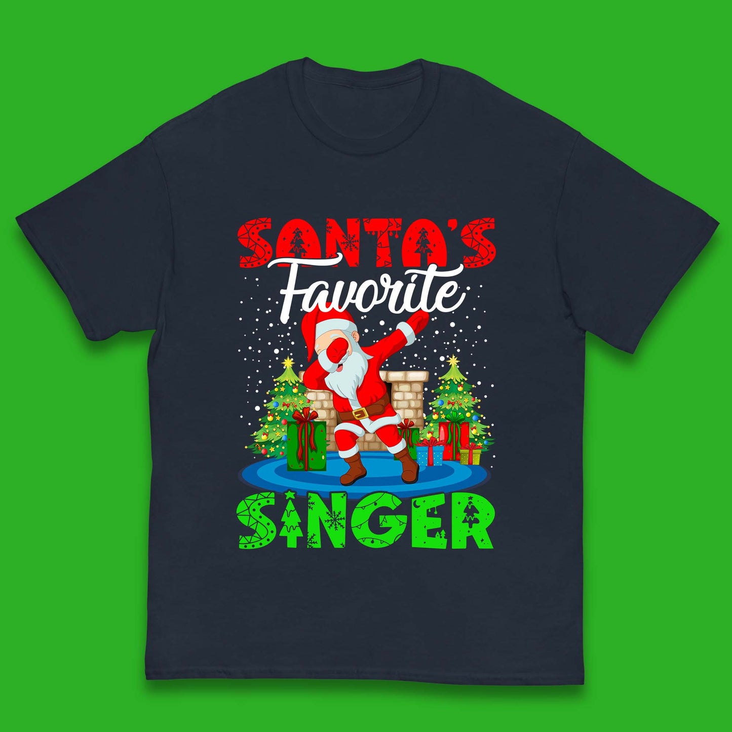 christmas dabbing santa t shirt
