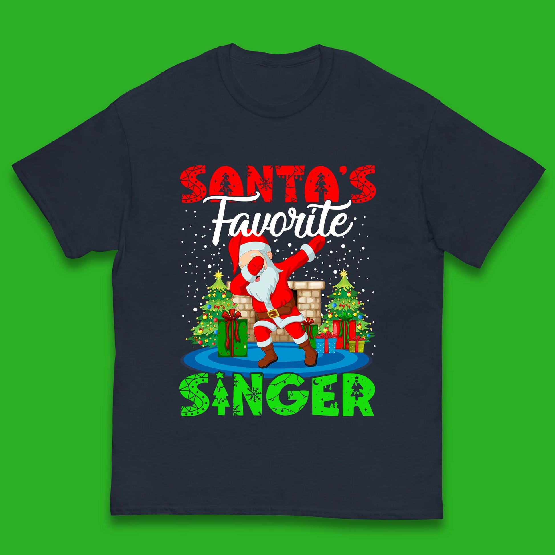 christmas dabbing santa t shirt