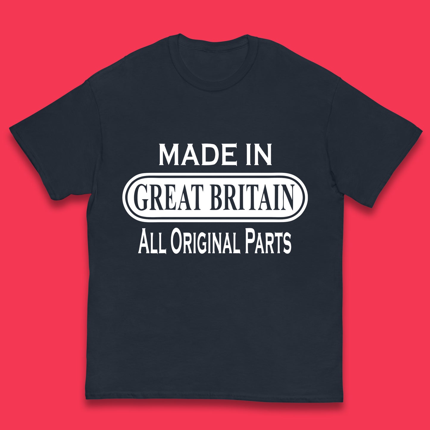 Made In Great Britain All Original Parts Vintage Retro Birthday British Born United Kingdom Country In Europe Kids T Shirt