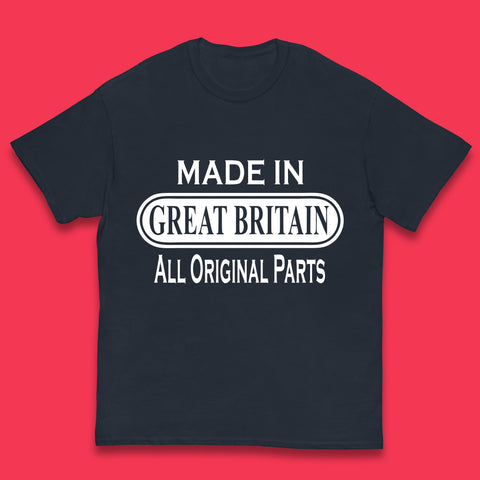 Made In Great Britain All Original Parts Vintage Retro Birthday British Born United Kingdom Country In Europe Kids T Shirt