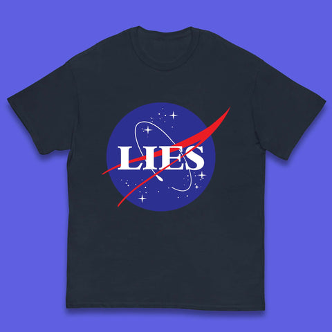 NASA Lies Logo Parody Kids T-Shirt