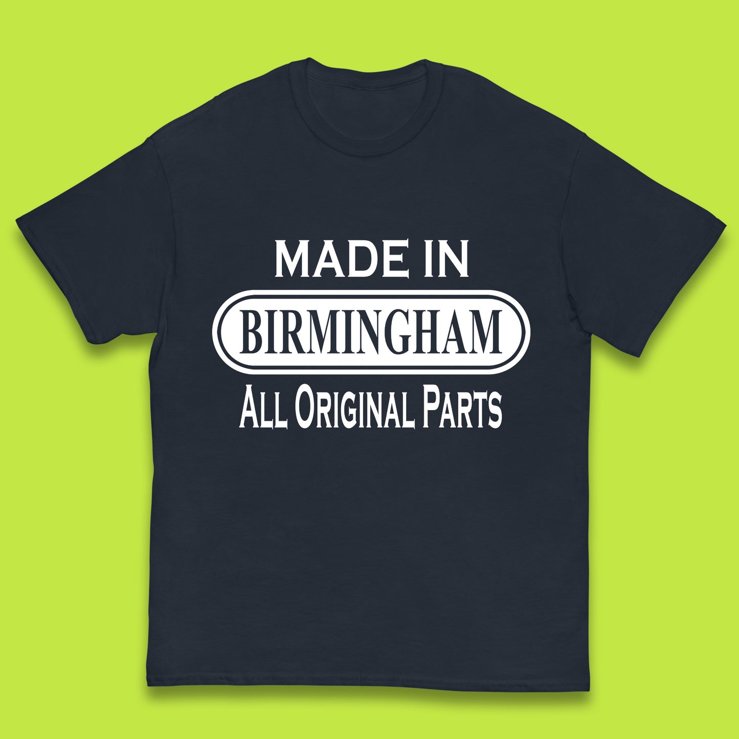 Made In Birmingham All Original Parts Vintage Retro Birthday City In England Gift Kids T Shirt