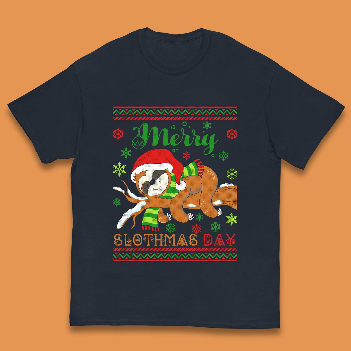 sloth christmas t shirt