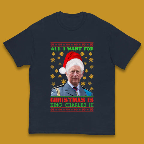 Want King Charles III For Christmas Kids T-Shirt