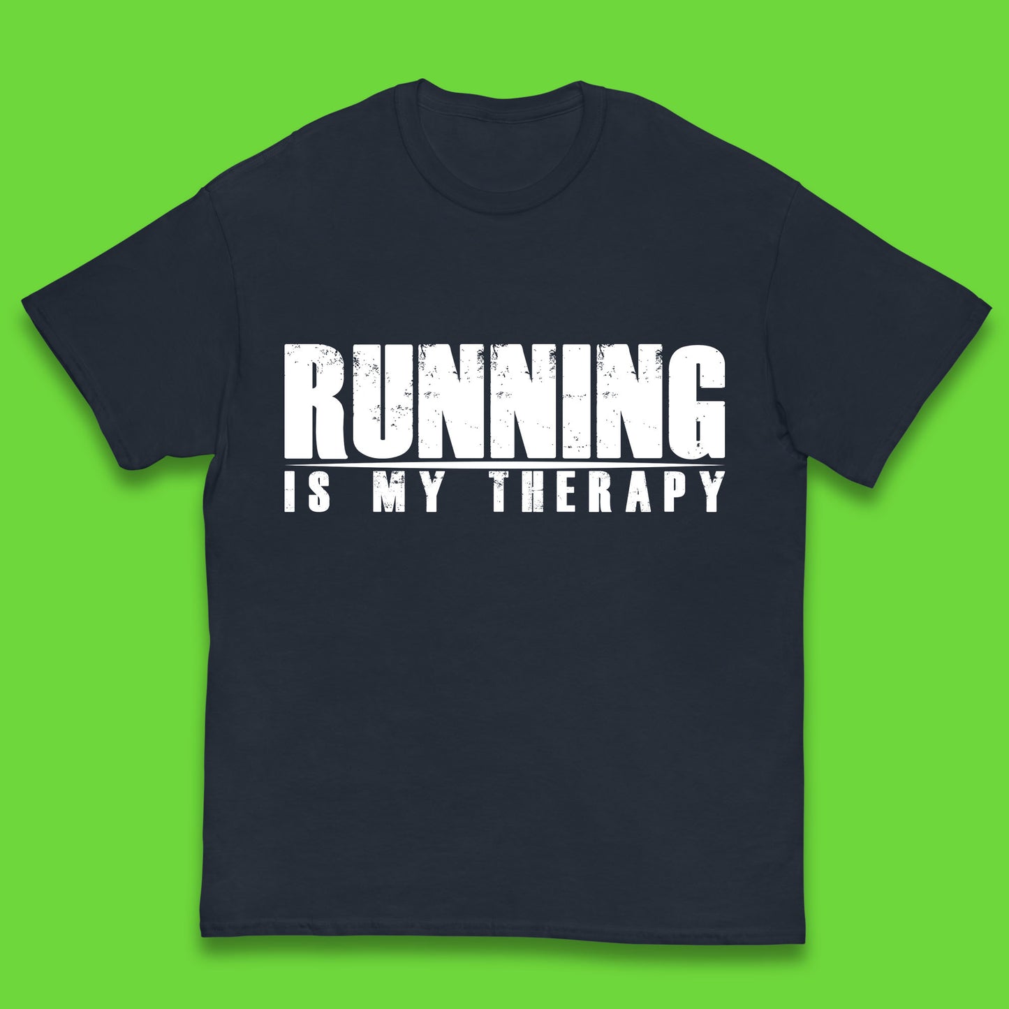 Running Is My Therapy Runner Running Lover Fitness Exercise  Running Therapy Kids T Shirt