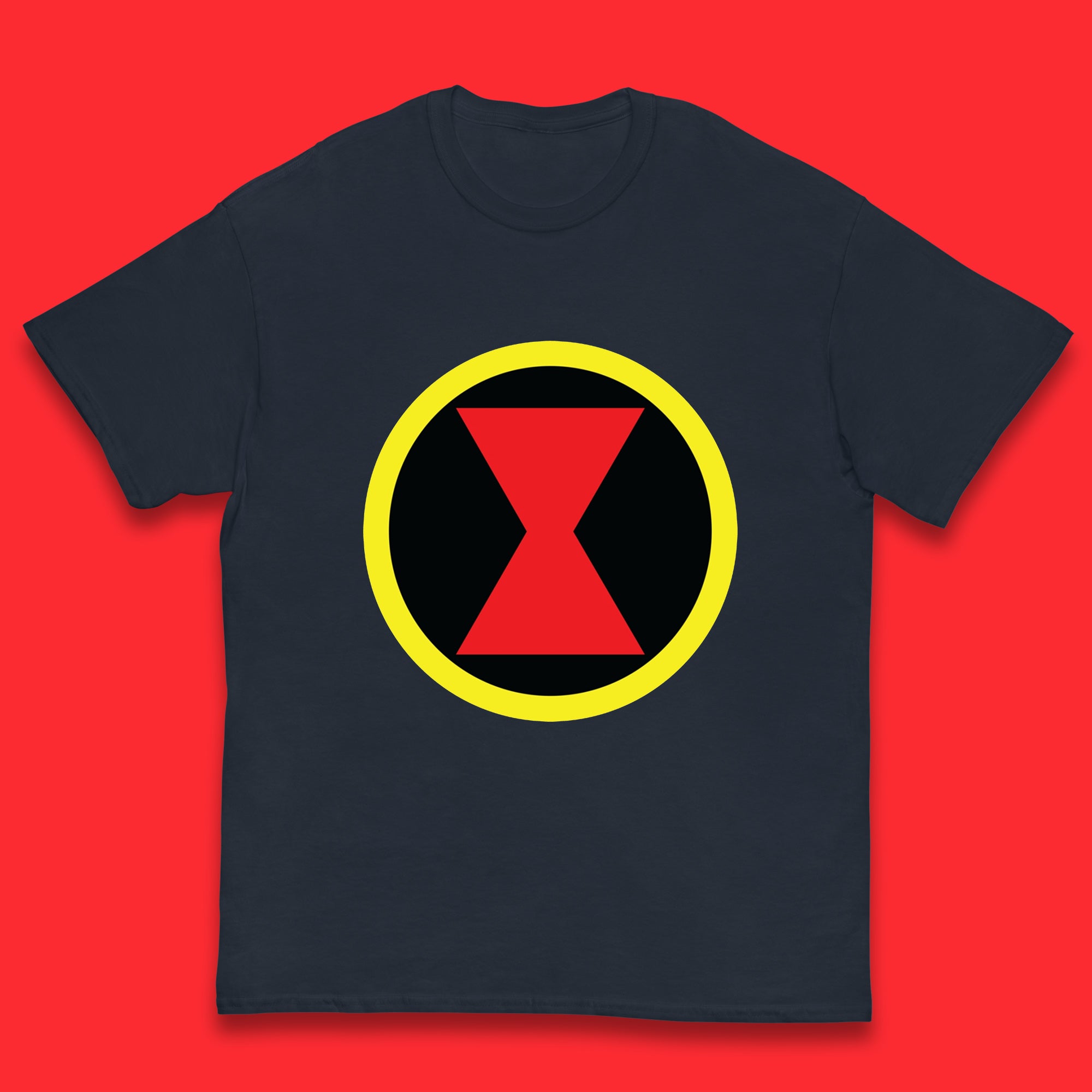 Black Widow Diy Black Symbol Logo Marvel Avengers Superhero Marvel Comics Gift for Marvel Fan Kids T Shirt