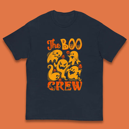The Boo Crew Halloween Horror Scary Boo Ghost Squad Spooky Vibes Kids T Shirt