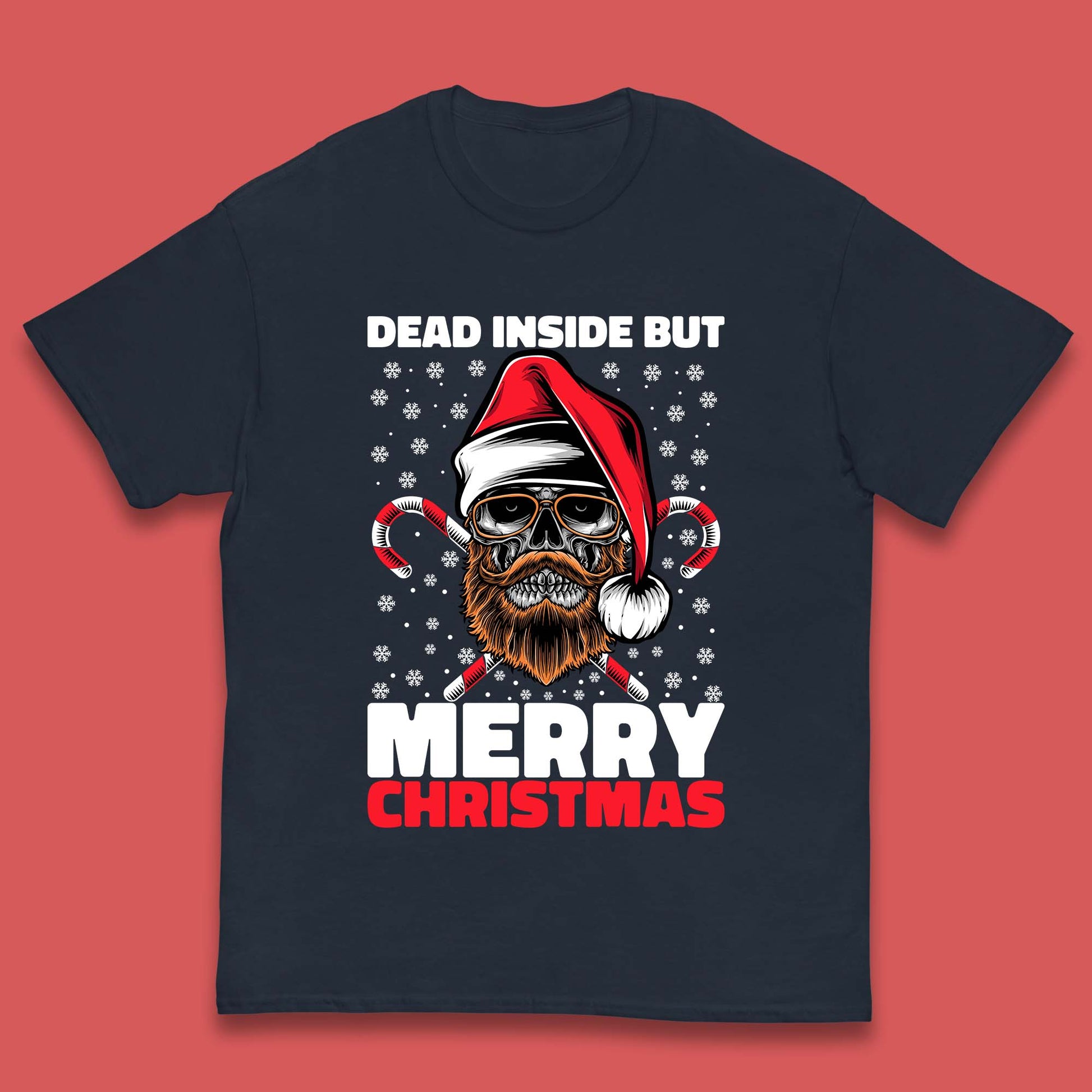 hipster skull christmas t shirt