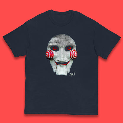 Vintage Saw Jigsaw Halloween Horror Movie Character Halloween Killer Kids T Shirt