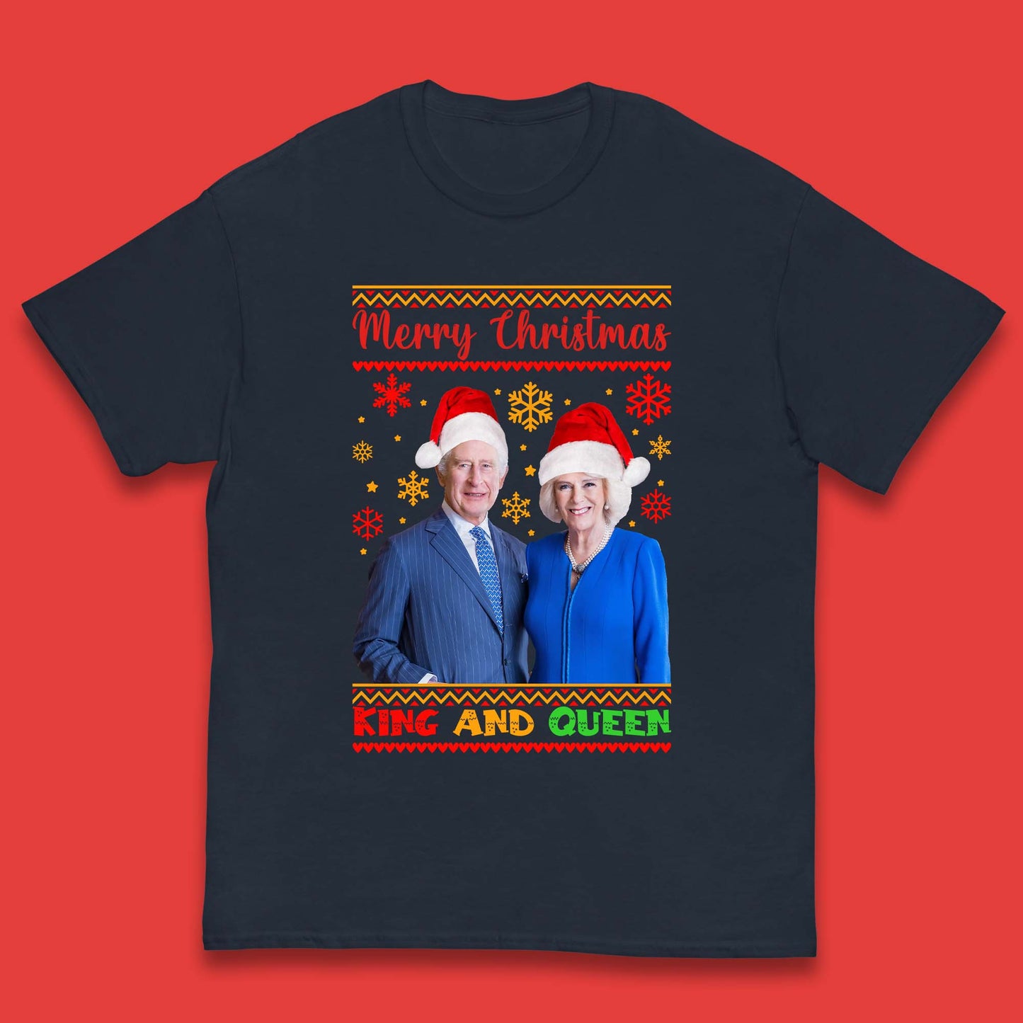 King And Queen Christmas Kids T-Shirt