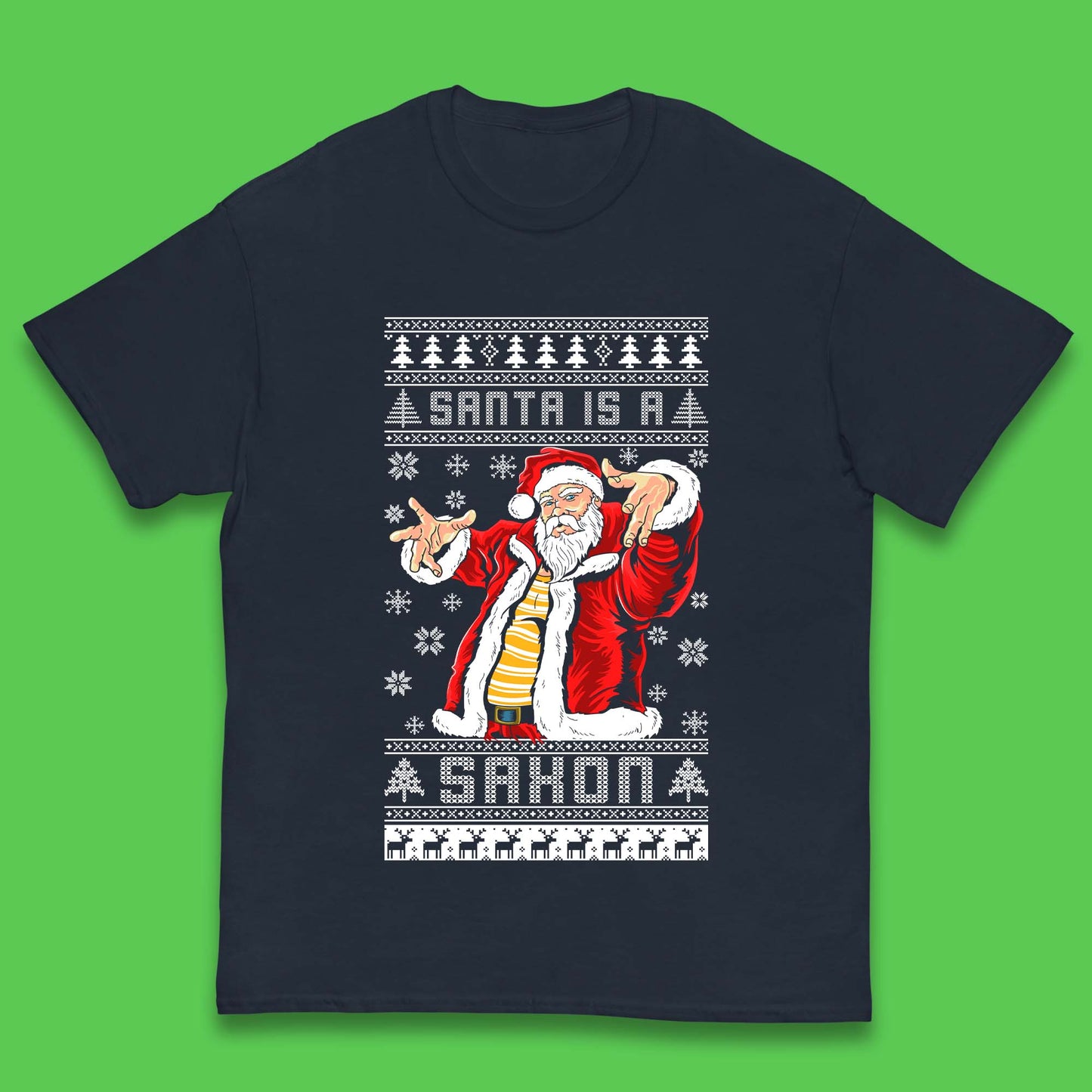 Santa is A Saxon Christmas Kids T-Shirt