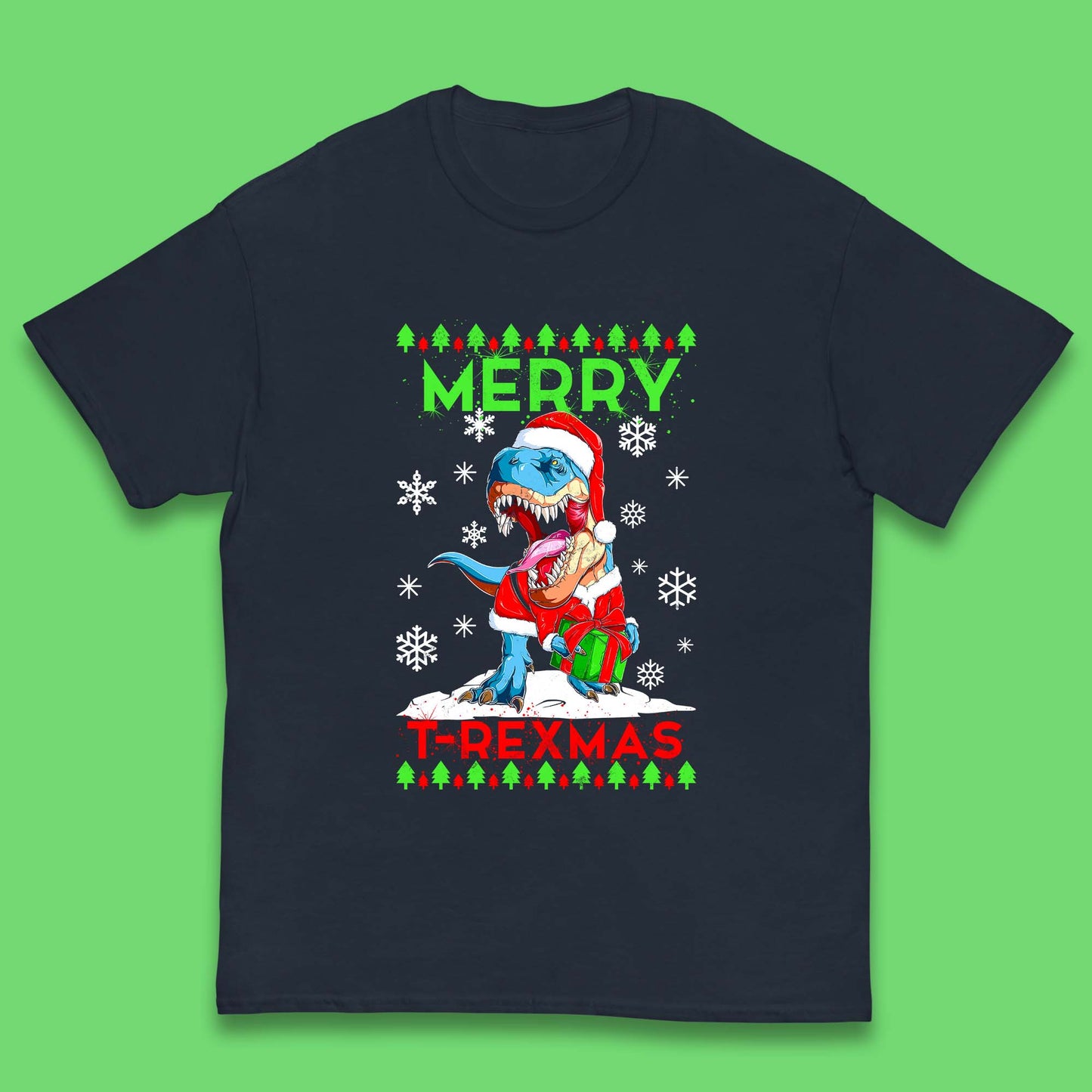 merry t rexmas christmas dinosaur t shirt