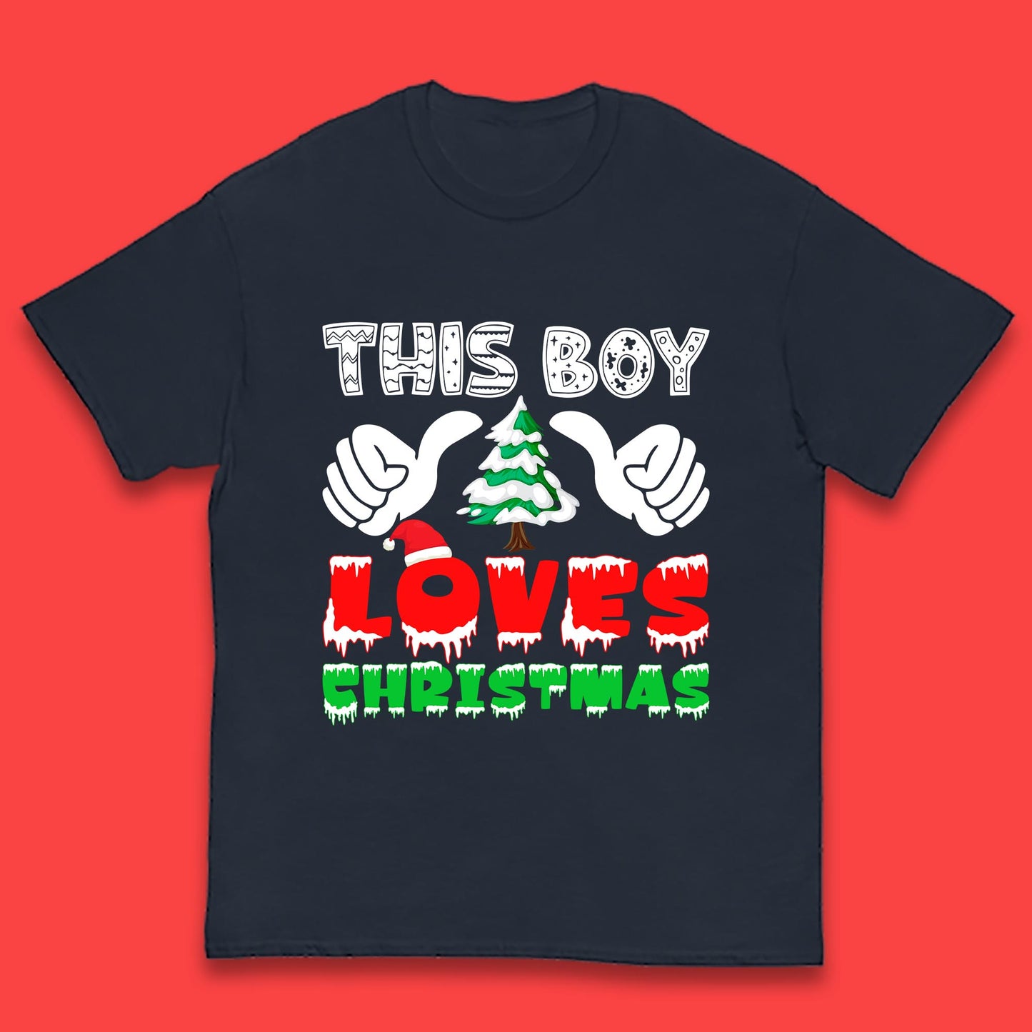 this boy loves christmas t shirt
