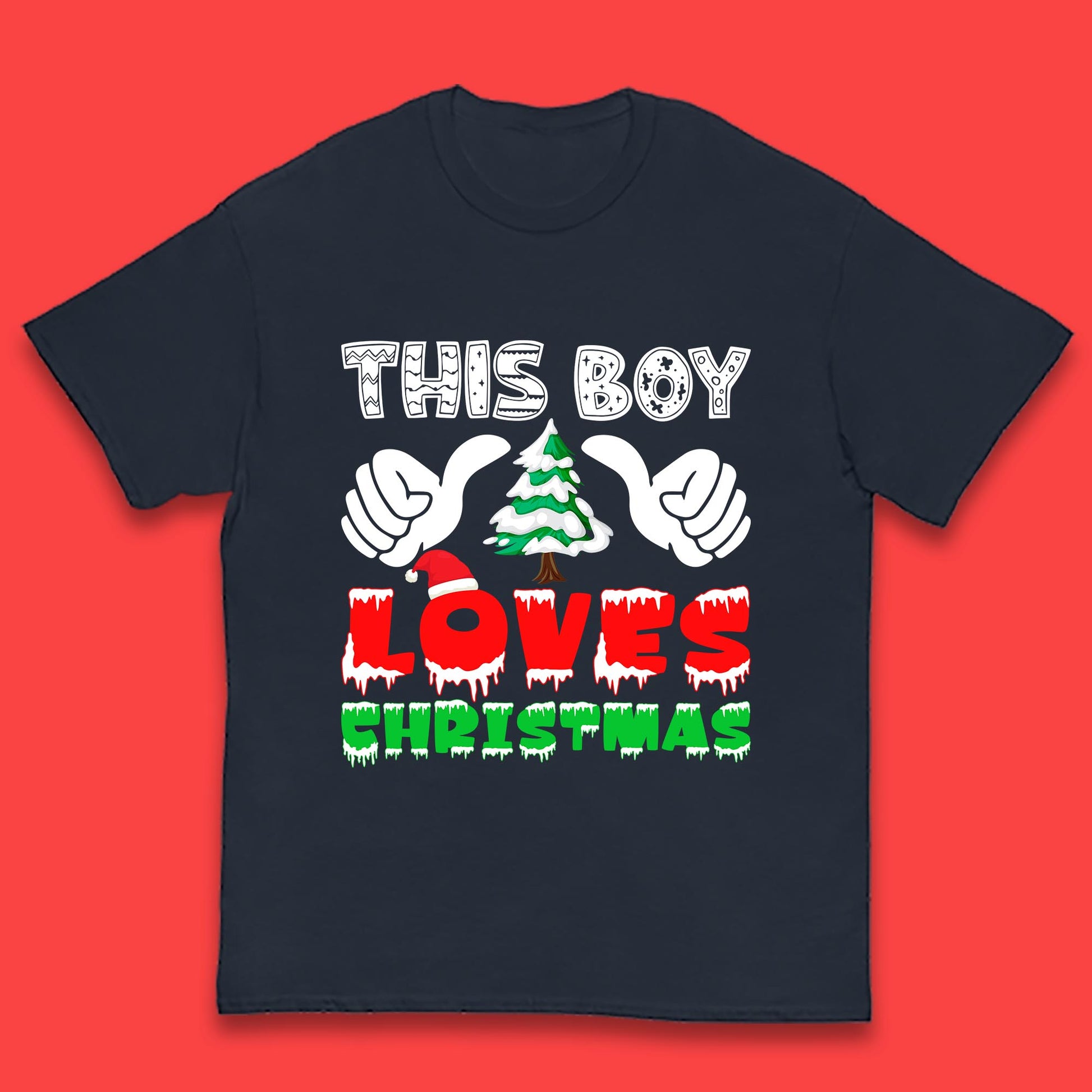 this boy loves christmas t shirt