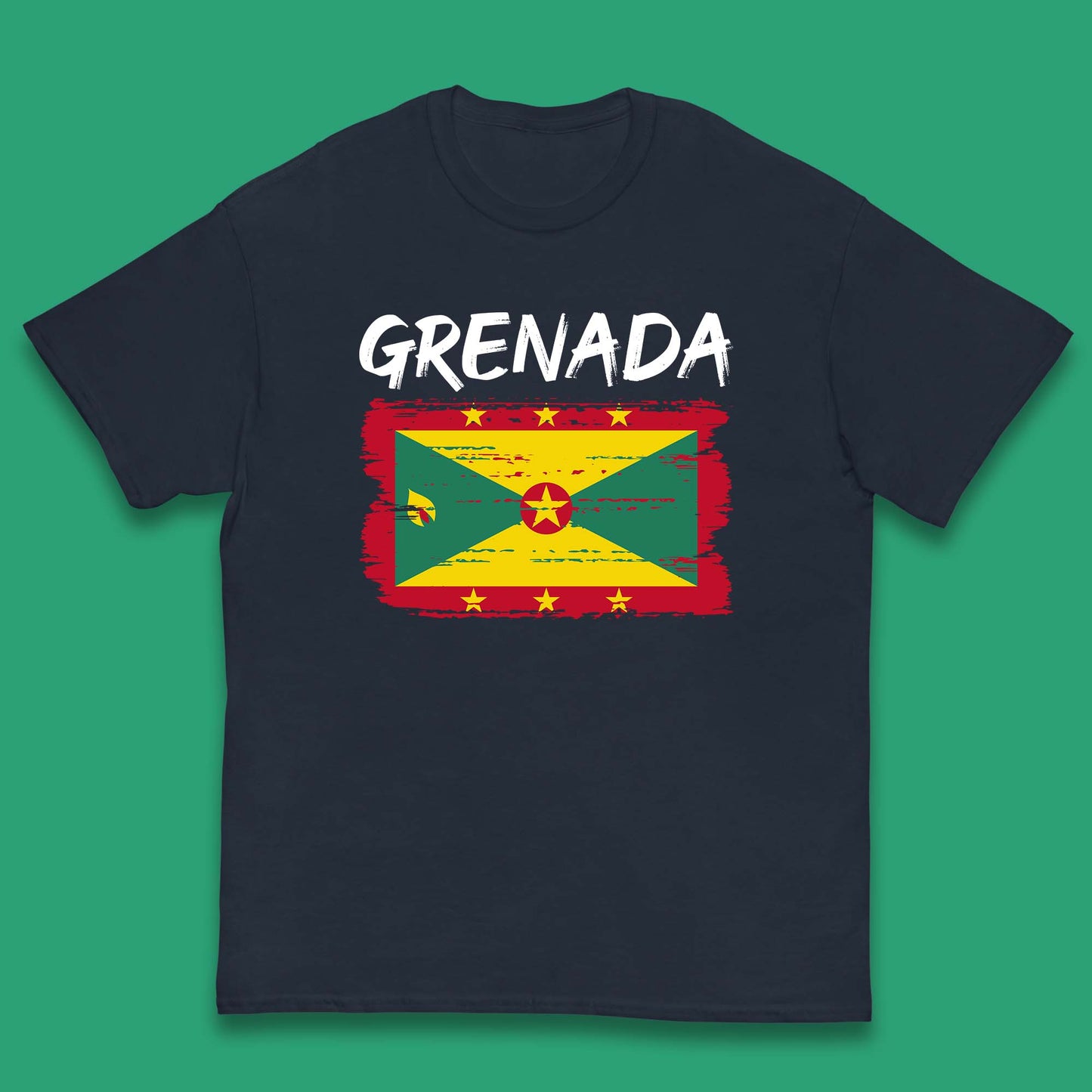 Grenada Flag Distressed Grenadian Heritage Country In The Caribbean Kids T Shirt