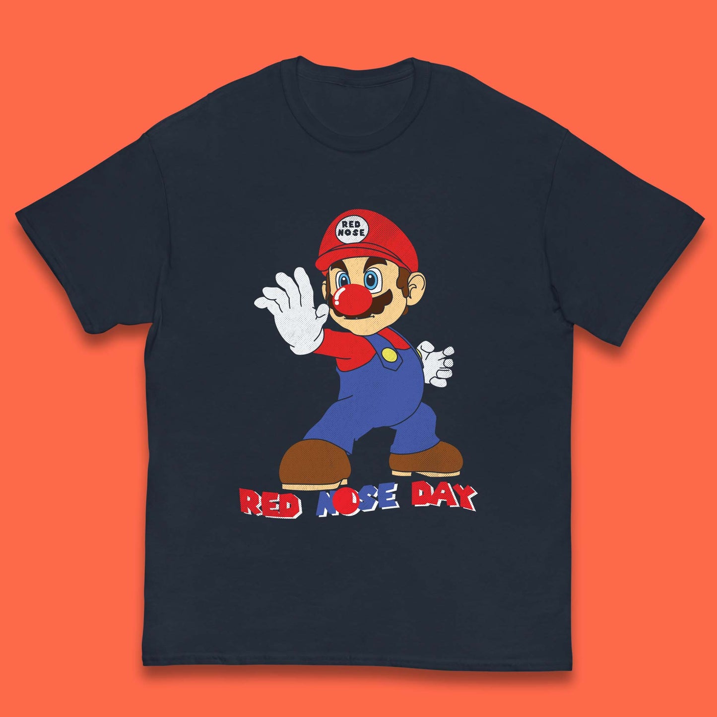 Childrens Super Mario Red Nose Day T-Shirt