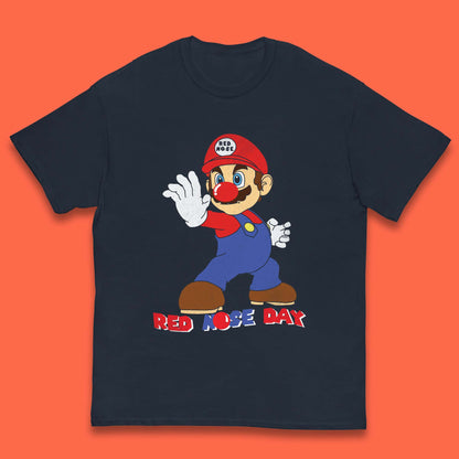 Childrens Super Mario Red Nose Day T-Shirt