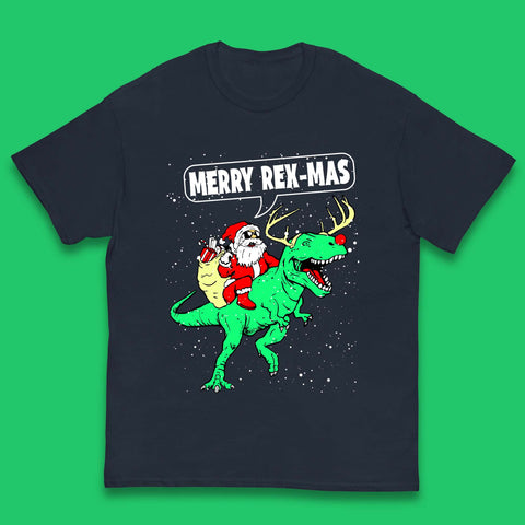 Merry Rex-Mas Christmas Kids T-Shirt